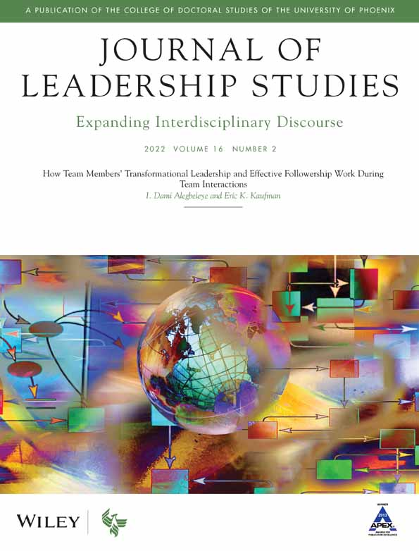 Journal of Leadership Studies front cover