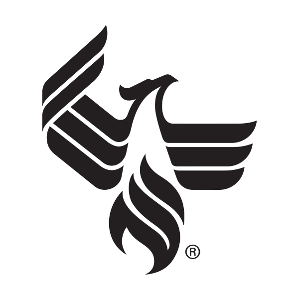 University of Phoenix logo bird with registered trademark