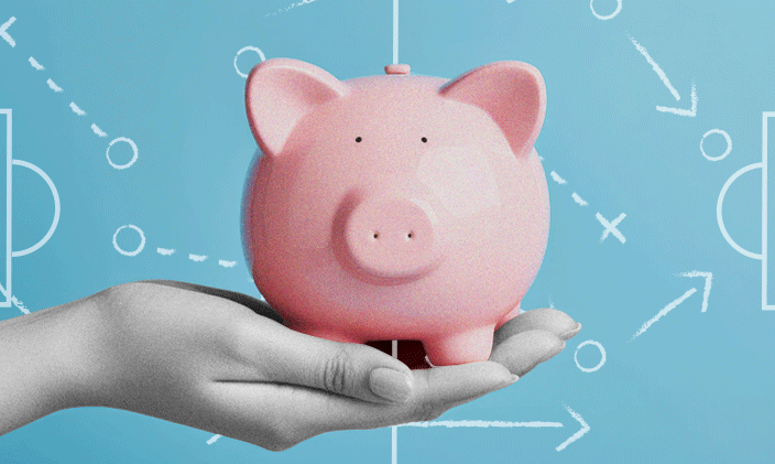 A hand holding a piggy bank to signify the role of an account manager