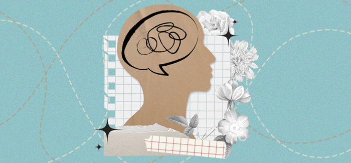 A silhouette of a side profile with a thought bubble in the brain to signify what is social emotional learning