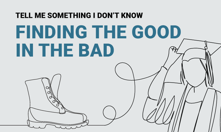 Text: Tell me something I don't know: Finding the good in the bad