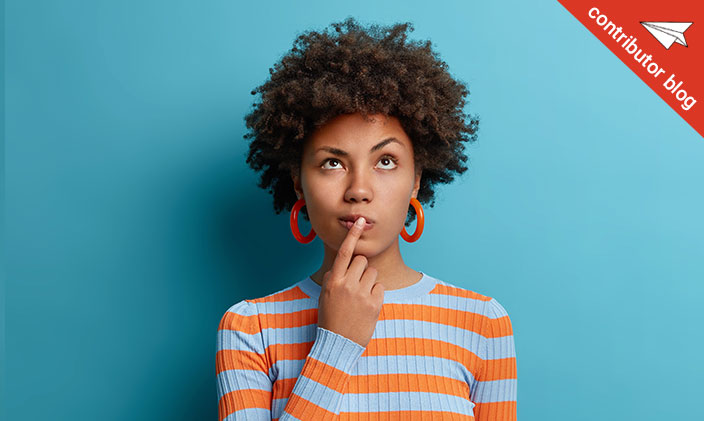 Contributor blog tag on an image of a pensive woman