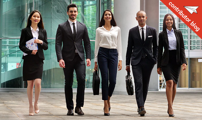 Diverse group of executives professionally dressed