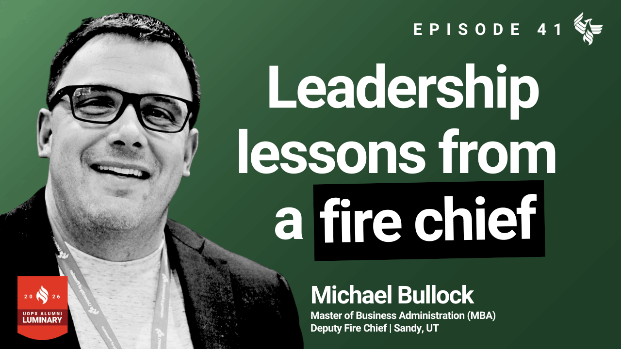 Episode 41: Leadership lessons from  a fire chief Michael Bullock Master of Business Administration (MBA) Deputy Fire Chief | Sandy, UT