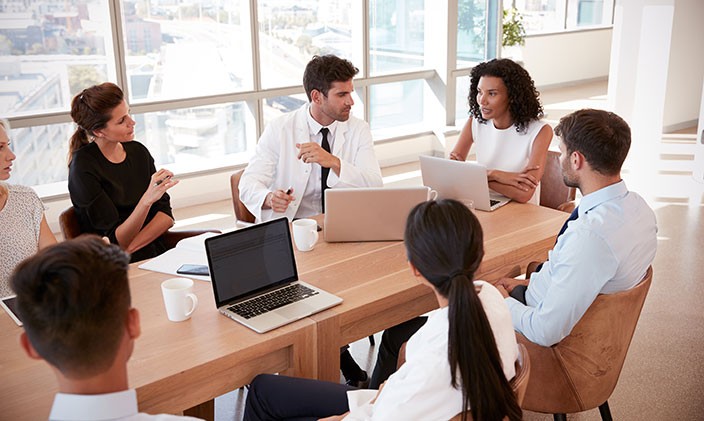 Nurse educators prepare lectures and course materials and lead discussions.