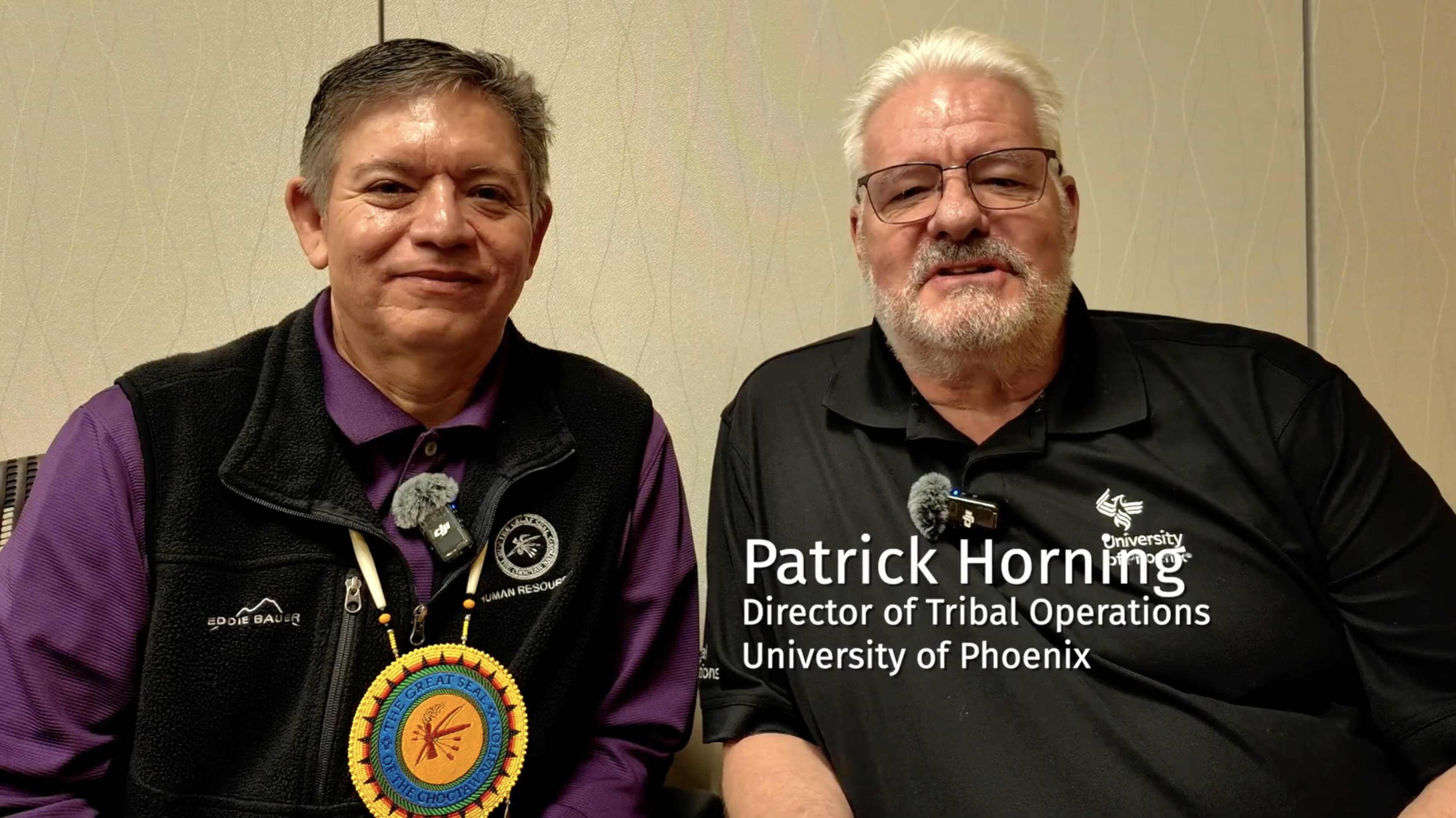 Patrick Horning with Duane Winship Senior Director of Total Rewards Choctaw Nation of Oklahoma