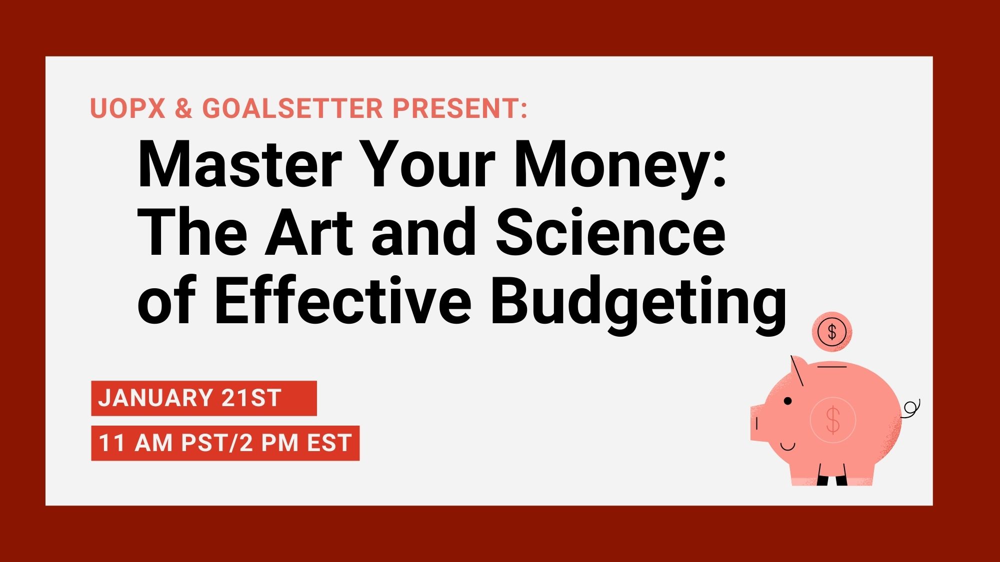 Master Your Money Webinar