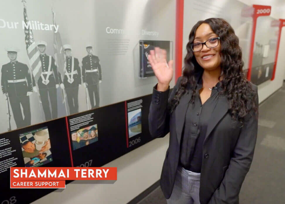 watch a video about career support featuring alumni Sammai Terry
