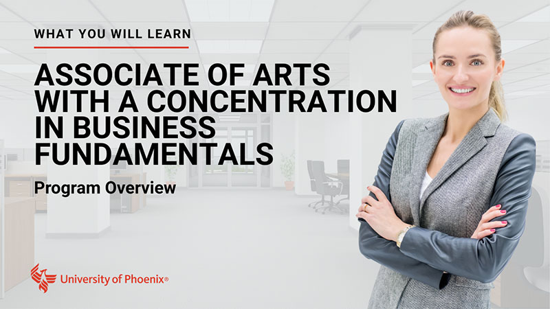 Watch Associate of Arts with a concentration in Business Fundamentals program overview
