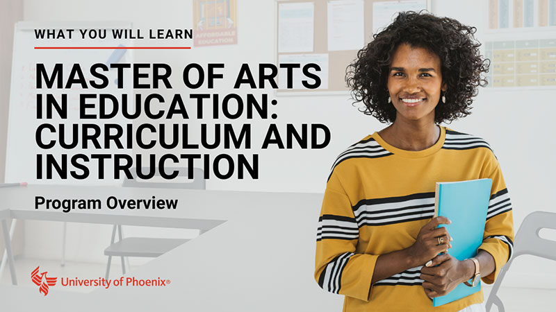 Watch Master of Arts in Education Curriculum and Instruction program overview