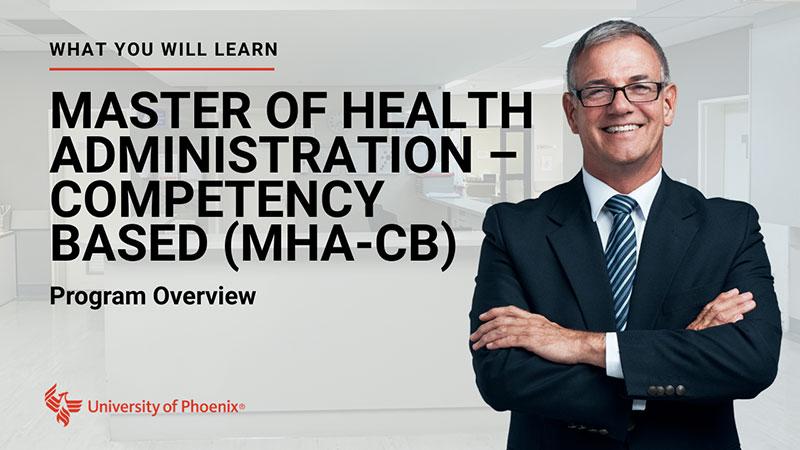 Watch Master of Health Administration – Competency Based (MHA-CB) program overview