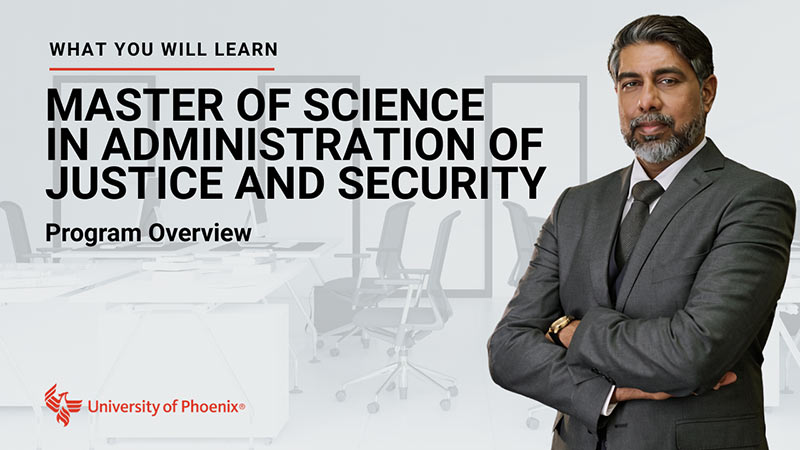 Watch Master of Science in Administration of Justice and Security program overview