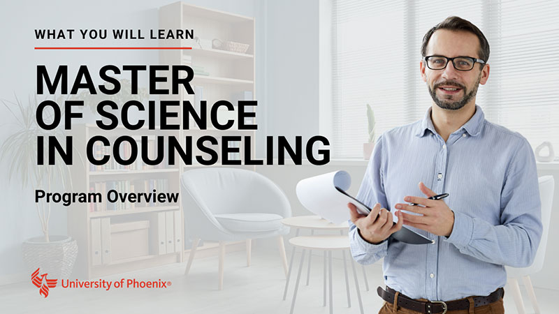 Watch Master of Science in Counseling program overview for working adults