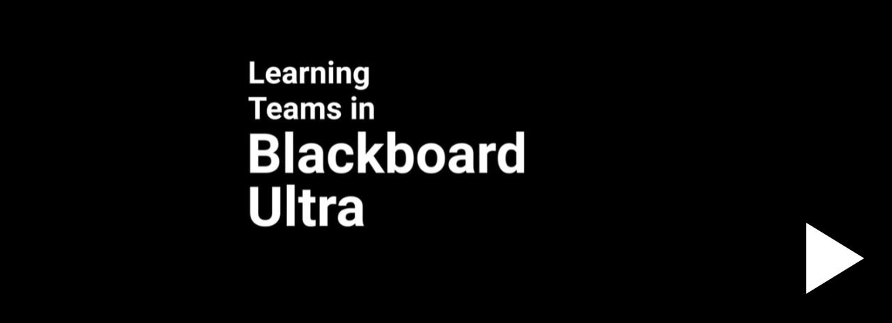 Learning Teams in Blackboard Ultra