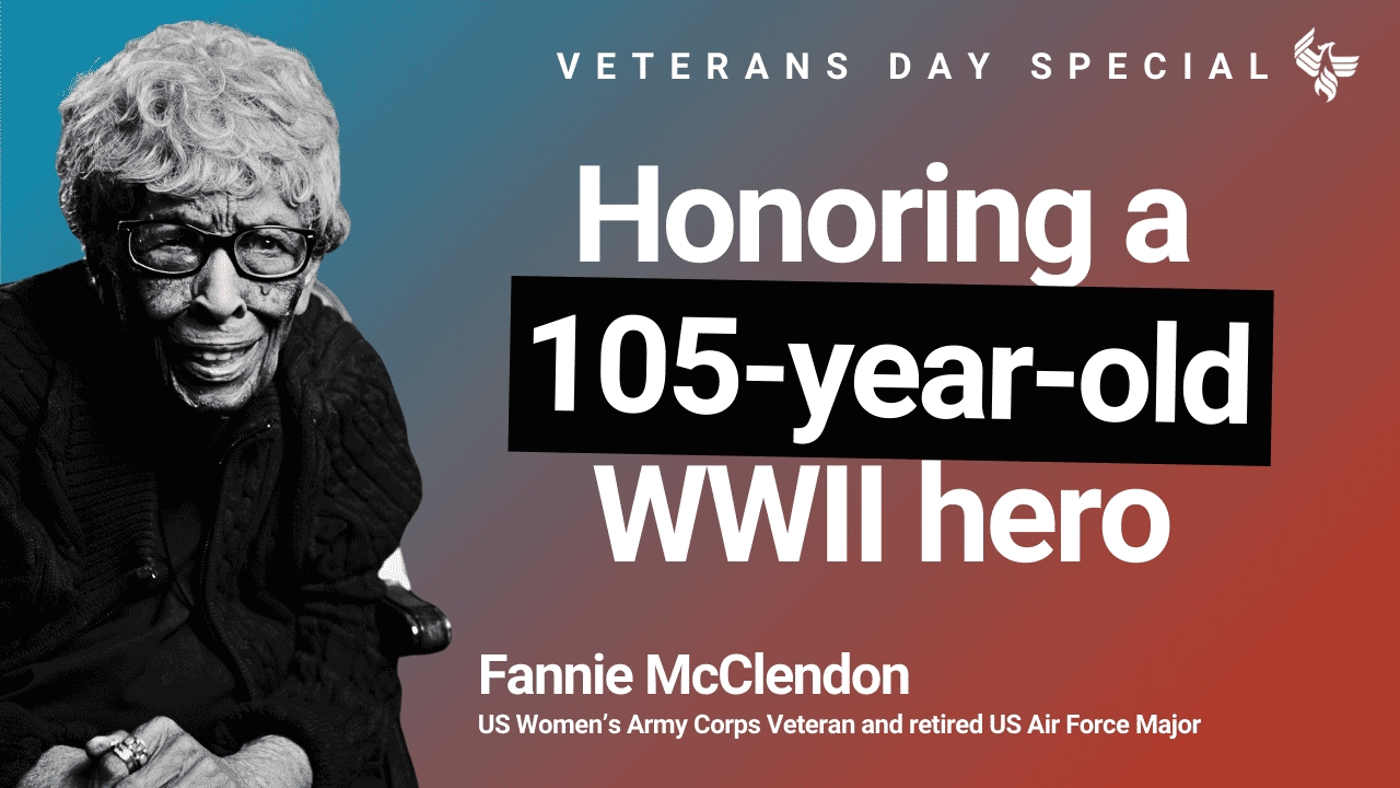 Play video of the Veterans Day special episode of the Degrees of Success podcast featuring Fannie McClendon.