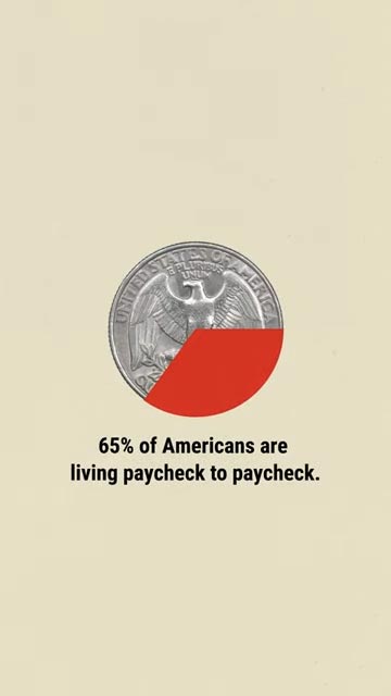 Open and play video on why Americans are still living paycheck-to-paytcheck in new tab.