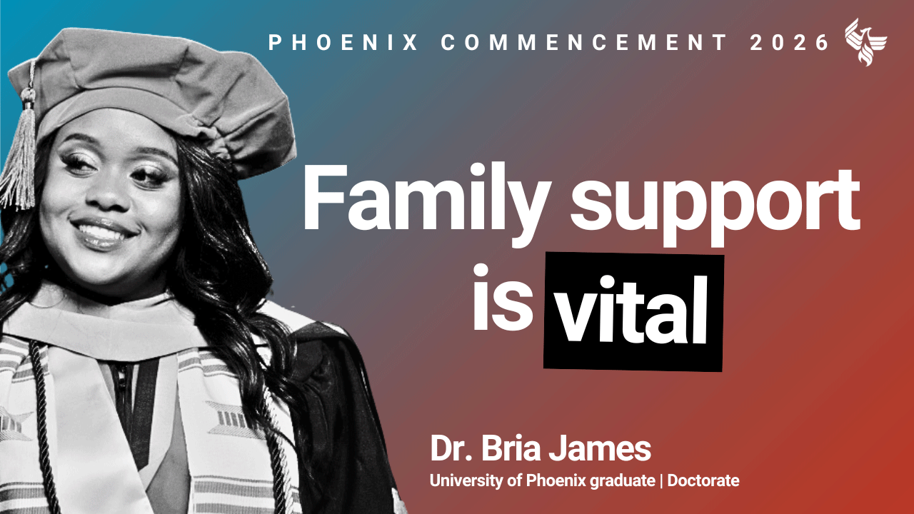 Play 2026 commencement video of the Degrees of Success podcast featuring Dr. Bria James.