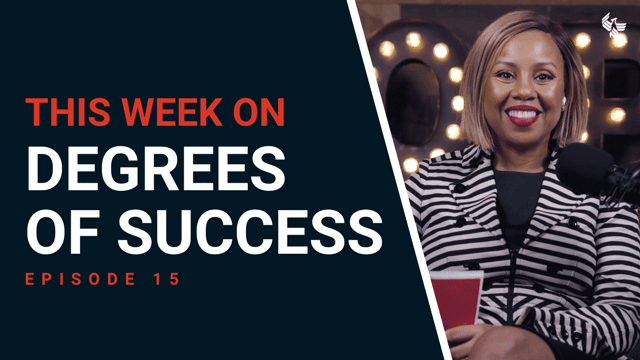 Play promo video of episode fifteen of the Degrees of Success podcast.