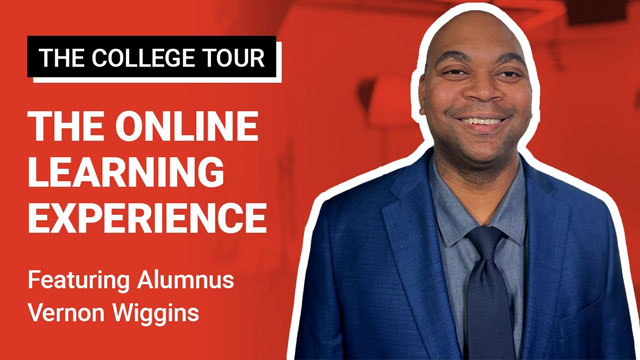 Open and play Vernon Wiggins's The College Tour video.
