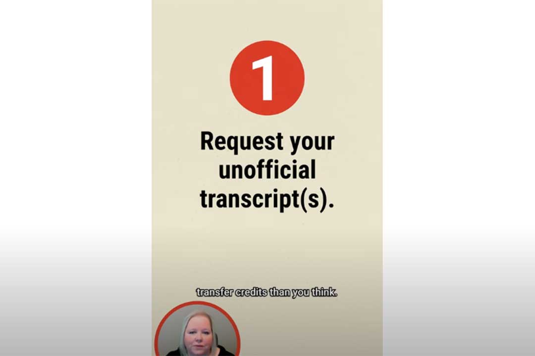 Step 1: Request your unofficial transcripts