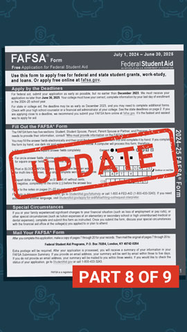 Play video on must-know FAFSA updates for college.