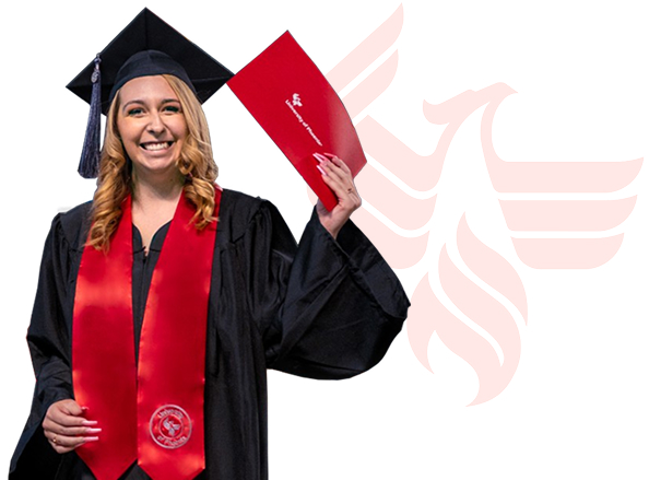 Proud University of Phoenix graduate
