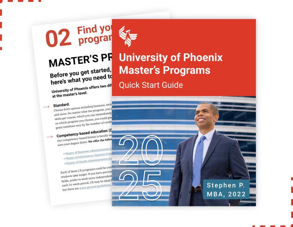 A smiling University of Phoenix graduate faces his future confidently.