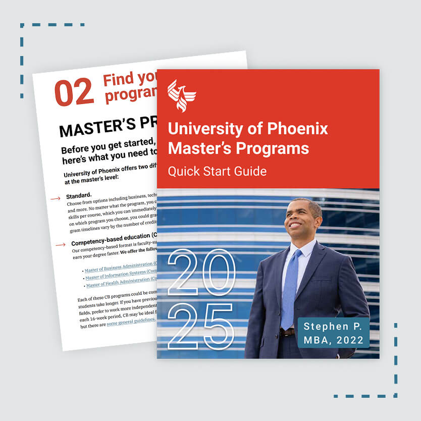 A smiling University of Phoenix graduate faces his future confidently.