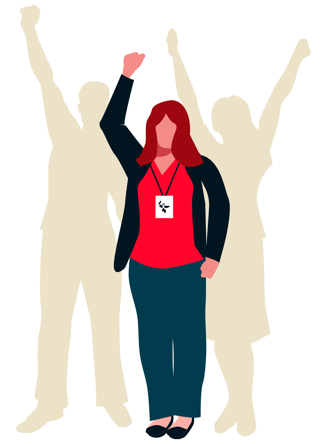 illustration of University of Phoenix faculty cheering