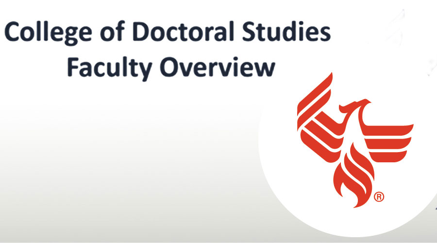 College of Doctoral Studies Faculty Overview, University of Phoenix Logo