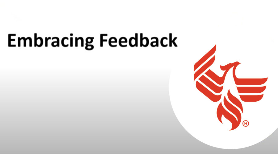 Embracing Feedback, University of Phoenix Logo