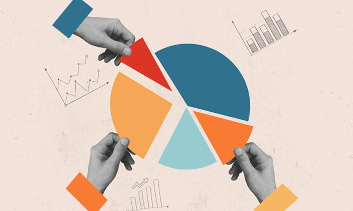 Hands placing pieces of a pie together representing a new white paper on building trust a work.