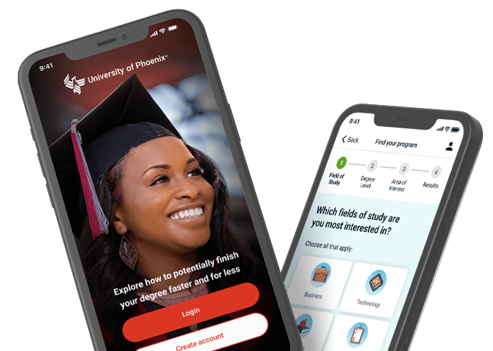 University of Phoenix mobile app works on all apple and android devices