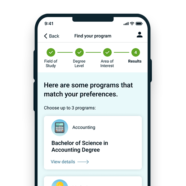 Mobile screen shot find your program. Here are some programs that match your preferences.
