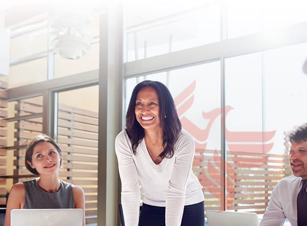 A health professional meeting with a patient