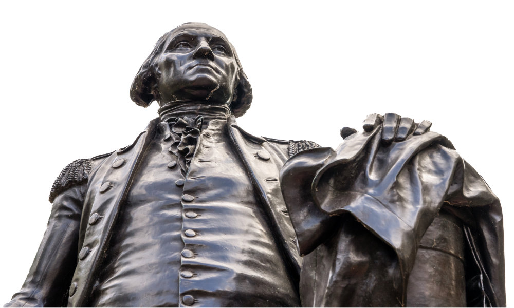 Bronze statue of President Washington