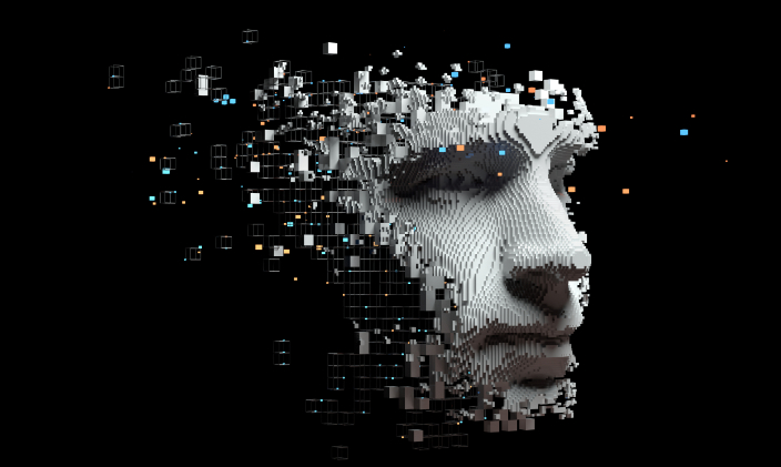 article cover image of a 3-d mosaic of human head composed of fragments