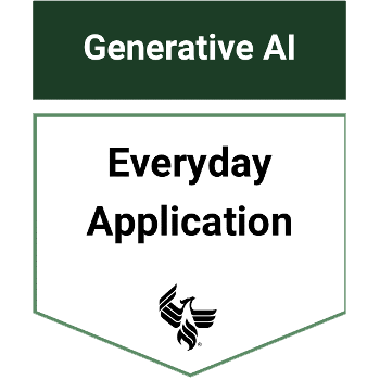 Everyday application of generative AI badge