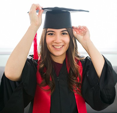 Student at commencement