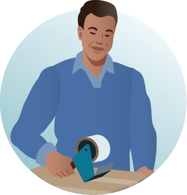 Office employee illustration