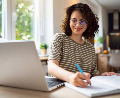 Woman reviewing skills gaps in organization